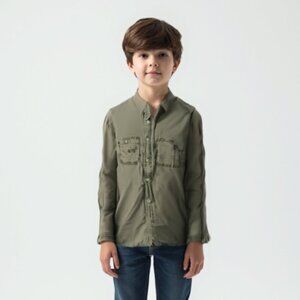 ❤️ Diesel camo green utility long sleeve shirt top 8